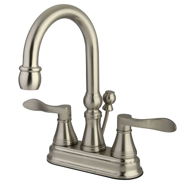 4" Centerset Bathroom Faucet, Brushed Nickel